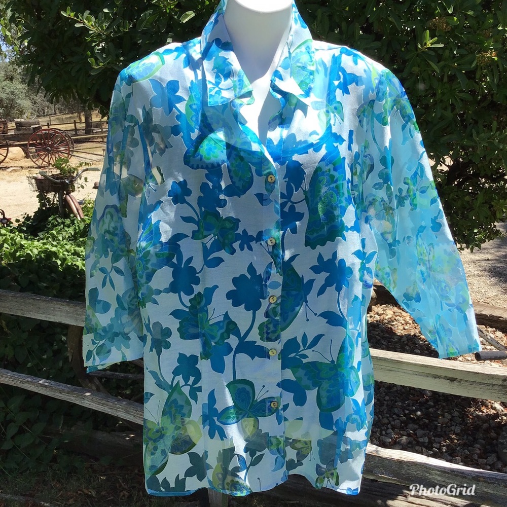 NWT Notations  Sheer Blouse & Tank